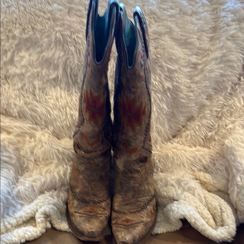 CORRAL AZTEC DESIGN Western Cowboy Boots